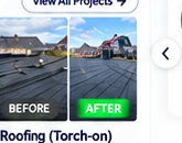 Illustrative roofing before and after example
